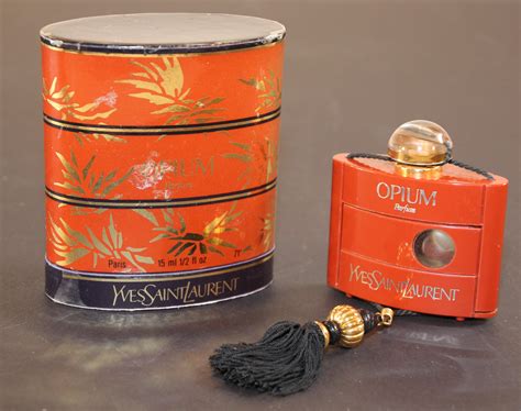 opium perfume old bottle.